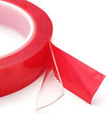 Clear Double Sided Acrylic Tape 1mm Wide 25m Long With Red Liner Removable Ultra Thin Adhesive Strip Transparent Strong Bond