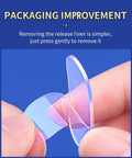 Clear Double Sided Adhesive Pads For Wall Mounting Ultra Strong Sticky Dots with fingertips showing easy removal