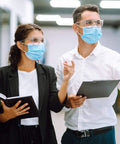 People wearing Clear Anti Fog Safety Glasses With Anti Scratch ANSI Z87 1 Blue Light Blocking in an office