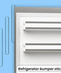 Clear Door Silencer Bumper Strips 22 Piece Rubber Cabinet Bumpers on refrigerator side