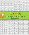 Clear Cabinet Door Bumpers 304 Pack With Adhesive Rubber Feet Silicone Cushions For Noise Dampening And Door Slam Prevention