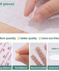 Set Of 100 Clear Self Adhesive Cabinet Door Bumpers 0.3 Inch Diameter Silicone Rubber Dots For Non Slip Soft Close Pads