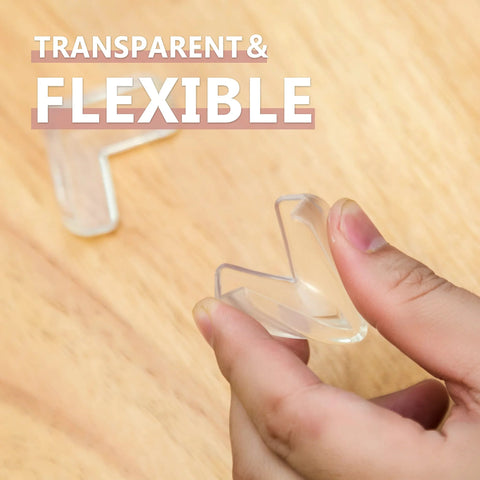 Clear Corner Protectors For Baby Safety, Thickened Edge Guards For Tables And Furniture To Prevent Head Injuries held in hand
