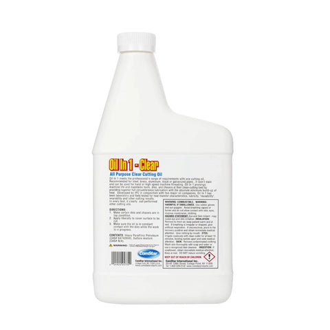 All Purpose Clear Cutting Oil For High Speed Machines And Hand Threading In 1 Quart, Delivers Sharp Clean Threads And Smooth Cuts, Extends Tool Life