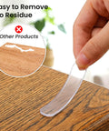 Clear Door Silencer Bumper Strips 22 Piece Rubber Cabinet Bumpers removal from wood surface