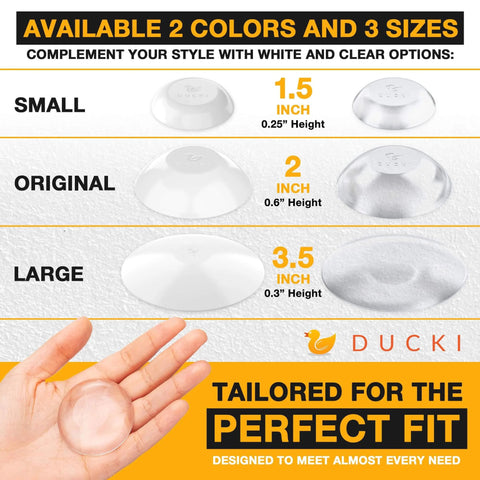 Door Wall Bumper Protector - Self Adhesive Stopping Shield Prevents Damage & Noise for Knob Handle, size options graphic