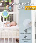 Door Wall Bumper Protector - Self Adhesive Stopping Shield Prevents Damage & Noise for Knob Handle, infant sleeping, crib scene