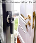 9 Pack Clear Gel Door Stop Wall Protectors Round 1.57 Inch Self Adhesive Cushions installed on door and window handle