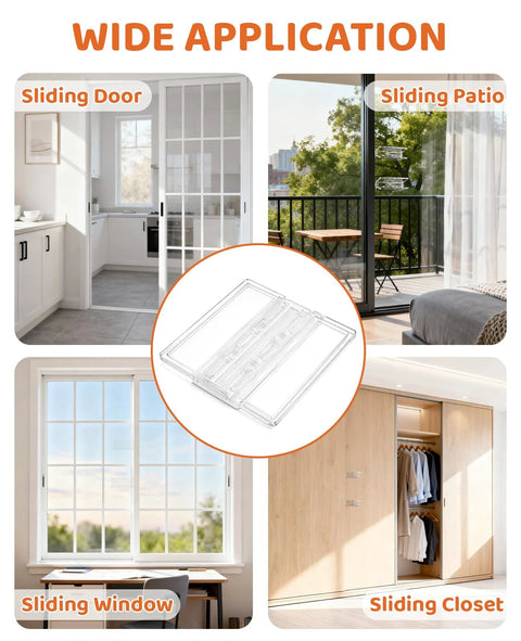 4 Pack Window Locks For Baby Proofing Clear Sliding Glass Door Locks Childproof Closet Latch Patio Kitchen Bathroom Slide Stopper