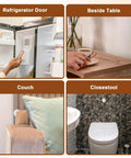 Clear Door Stopper Wall Protectors for Doors, 2 Inch Round Silicone Rubber Guard installed on various surfaces
