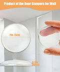 Wall Saver Door Stopper Set Self Adhesive Six Pack Two Inch Quiet Door Bumpers For Walls Door Knob Impact Protector