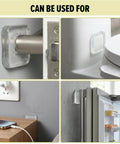 12 Pack Clear Adhesive Door Stoppers Wall Protectors, 1.57 Inch Square Bumpers for quiet door slams and vibration dampening