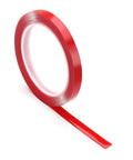 Clear Double Sided Acrylic Tape 1mm Wide 25m Long With Red Liner Removable Ultra Thin Adhesive Strip Transparent Strong Bond