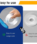Heavy Duty Double Sided Tape Nano Mounting Tape Clear Multipurpose Adhesive For Home And Office with easy-to-use large core