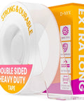 Ultra Strong Double Sided Tape For Wall Mounting, Clear Nano Adhesive, 1.18 Inch Wide, packaging and roll visible