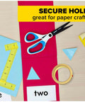 Clear Double Sided Tape 1/2 Inch By 36 Yards With A 3 Inch Core Permanent Adhesive On Both Sides shown with crafts materials.