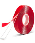 Heavy Duty Clear Double Sided Tape, Half Inch By Ten Feet Acrylic Mounting Tape With Serious Grip, Removable Yet Durable