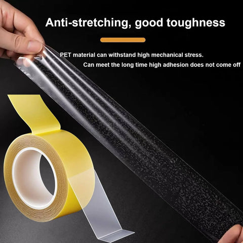 Ultra Thin Heavy Duty Double Sided Tape 2 Inch By 66 Feet Clear Mounting Tape For Walls Woodworking Crafts Arts Fabric Hemming