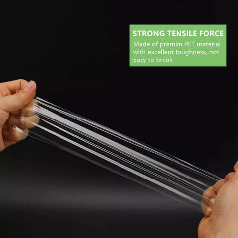 Hands stretching Ultra Thin Clear Double Sided Mounting Tape Heavy Duty 2 Inch By 82 Feet All Purpose Strong Adhesion For LCD Screens LED Displays Crafts