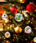 25 Set 50PCS Clear Plastic Fillable Ornaments hanging on Christmas tree, transparent DIY craft balls with figurines inside, festive decor