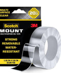 Heavy Duty Double Sided Gel Tape For Removable Mounting Up To 20 Lbs On Metal Glass Tile Wood Brick And More, shown with packaging.