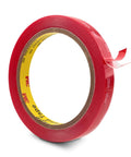 Clear Heavy Duty Double Sided Mounting Tape With Waterproof Foam Adhesive 4905 0.5 Inch By 15.4 Foot roll with red liner