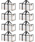 8 Pack Extra Large Heavy Duty Moving Bags Clear Storage Bins With Lids Reinforced Handles And Heavy Duty Zippers