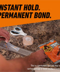 Tough As Nails And Clear Double Sided Mounting Tape Weatherproof For Indoor Or Outdoor Use, 1 inch by 150 inches in use