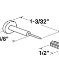 Diagram of Clear Window Mullion Grid Retainer Pins 25 Pack For Wood Windows Durable Clear Plastic Pins With Steel Tips