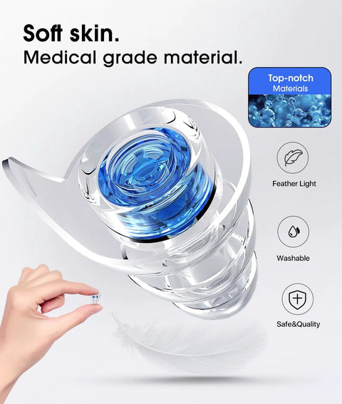 Reusable High Fidelity Musician Ear Plugs For Concerts And Loud Music Protection with soft skin, medical grade material