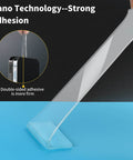 Heavy Duty Double Sided Tape Roll Set with strong nano adhesive, clear removable poster tape for home office car and outdoors.
