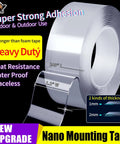 Extra Large 1.2 In By 240 In Double Sided Mounting Tape, Clear Nano Strength Adhesive, Heavy Duty Performance, Product Image