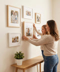 People using Heavy Duty Double Sided Tape For Clear Mounting Nano Adhesive Strips For Picture Hanging Easy Peel And Stick 9.85 Feet Roll.