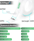 Heavy Duty Double Sided Tape For Mounting, Clear Nano Tech Adhesive Tape With Rock-Solid Grip, 9.85 Feet Long, Transparent Strips