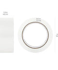 Side and top view of Strong Clear Packaging Tape 1.88 Inch By 54.6 yd 12 Pack with Low Odor Acrylic Adhesive for shipping