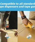 6 Rolls Clear Packing Tape Heavy Duty 1.88in x 55yds 2 Mil Thick For Carton Sealing used with tape dispensers