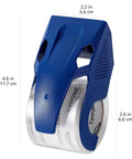 Heavy Duty Clear Packaging Tape With Dispenser For Shipping Moving And Storing 1.88 Inch By 22.2 Yards 6 Pack, blue dispenser side view
