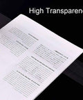High transparency feature of heavy duty packing tape on document. Heavy Duty Packing Tape 6 Rolls Clear 360 Yards 2.7 Mil 1.88 Inch Wide