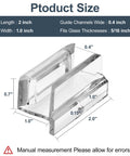 Bottom Guide For Sliding Shower Doors With 3/8 Inch Channel Fits Glass Up To 3/8 Inch Thick Top Hung Track Durable Plastic Guide Pack Of 2 Includes 2 Inch Bottom Track For Easy Alignment And Smooth Quiet Sliding