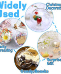 25 Set 50PCS Clear Plastic Fillable Ornaments,Transparent DIY Craft Ball uses for party, Christmas decor, candies, gifts.
