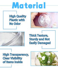 Material features of 25 Set 50PCS Clear Plastic Fillable Ornaments, Transparent DIY Craft Ball with high quality plastic and thick texture