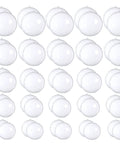 50 Set 100PCS Clear Plastic Fillable Ornaments,Transparent DIY Christmas Fillable Ball,Plastic DIY Fillable Decoration Balls for Decor