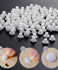 3/16 Inch Plastic Hole Plugs For Round Cabinet Holes And Shelf Covers, Clear 5 Mm Hole Plugs For Furniture Cupboards, 100 Pieces With Transparent Storage Box, Jetec