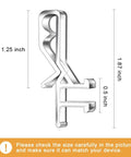 12 Pack Hidden Channel Valance Clips 1-7/8 Inch Clear Plastic Clips with dimensions in inches shown for installation