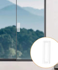 Clear PU Self Adhesive Finger Pulls 8 Pack shown on sliding glass door, highlighting multipurpose square handle design and no punching installation.