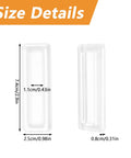 Clear PU Self Adhesive Finger Pulls 8 Pack Multipurpose Square Handles size details in inches and centimeters