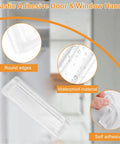 Clear PU Self Adhesive Finger Pulls 8 Pack Multipurpose Square Handles, close-up showing round edges and waterproof material