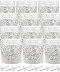 Clear Push Pins Set With Steel Point And Plastic Head, 2400 Pieces In 12 Boxes for Wall Hanging and Bulletin Board Organization