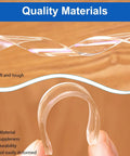 Close-up of clear self adhesive rubber furniture wall bumpers door slam silencers showing flexibility and PVC quality
