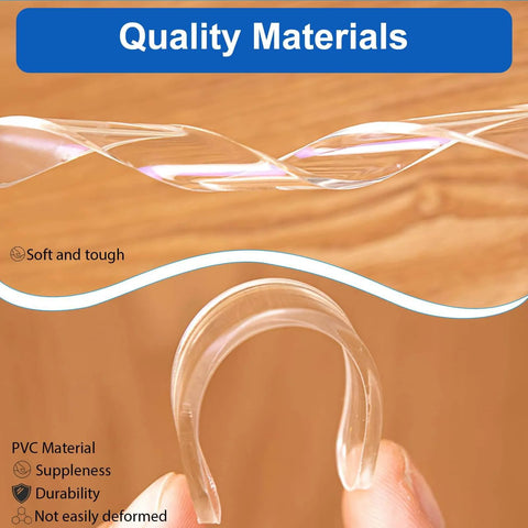 Close-up of clear self adhesive rubber furniture wall bumpers door slam silencers showing flexibility and PVC quality